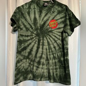Green Santa Cruz Tie Dye T-Shirt